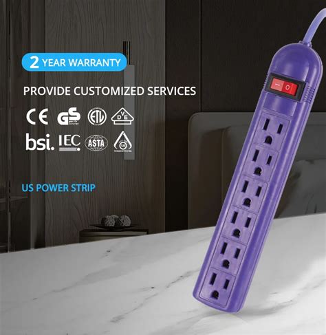 Electrical Supplies 4 Outlet Power Strips 15a Surge Protection Plugs And Sockets Extension Cord