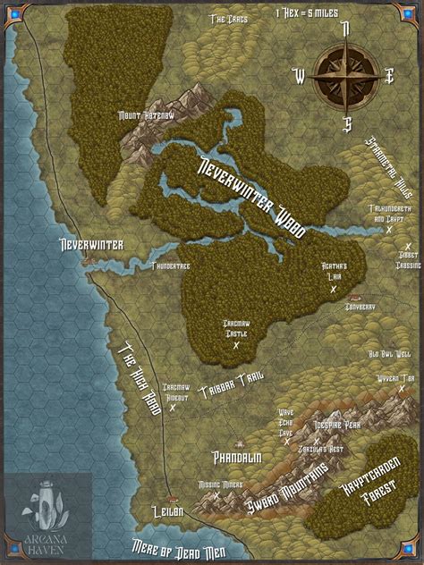 Phandalin Region Map For Shattered Obelisk Rdndmaps