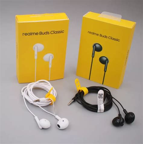 Original Realme Classic Buds Rma Wired Earphones With Hd Microphone