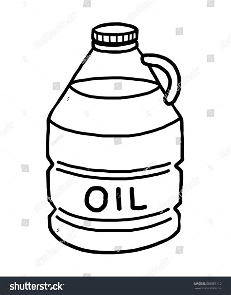 Vegetable Oil Cartoon Vector Illustration Black 스톡 벡터 로열티 프리 556367110