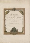 Notice Bibliographique Le Sacre De S M L Empereur Napol On Dans L