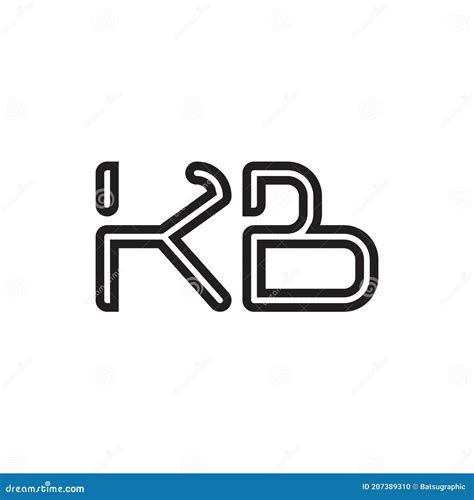 Icono Del Logotipo Del Vector De Letra Inicial De Kb Ilustración del