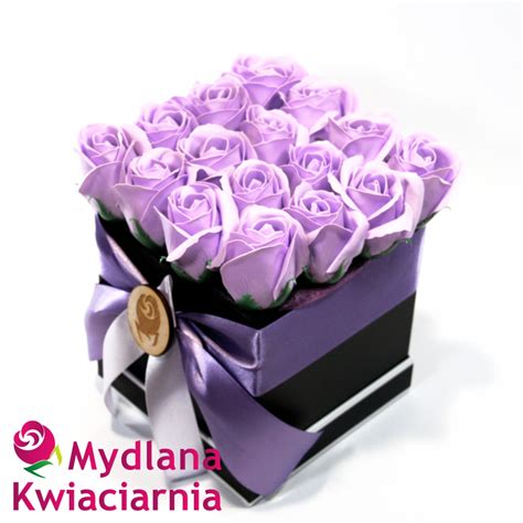 Mydlana Kwiaciarnia Bukiet Mydlany flower box z kokardą