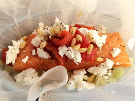 Gerechtje In De Oven Papillot Met Zalm Geitenkaas Venkel Sjalotten