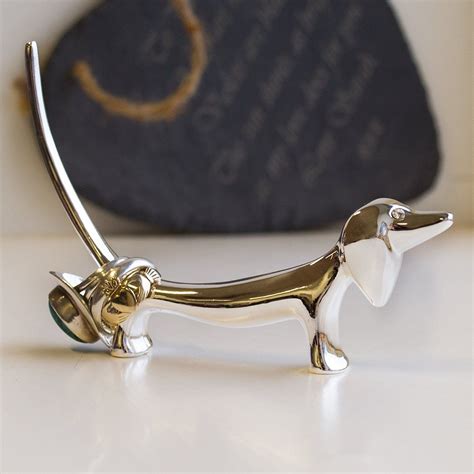 Silver Plated Dachshund Ring Holder Great T For A Dachshund Mom