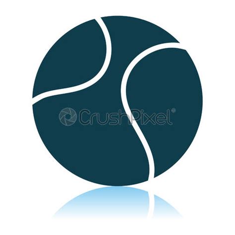 Tennis Ball Icon Stock Vector Crushpixel