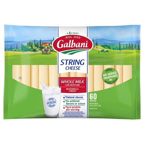 Galbani Whole Milk Mozzarella String Cheese Oz Delivery Or Pickup