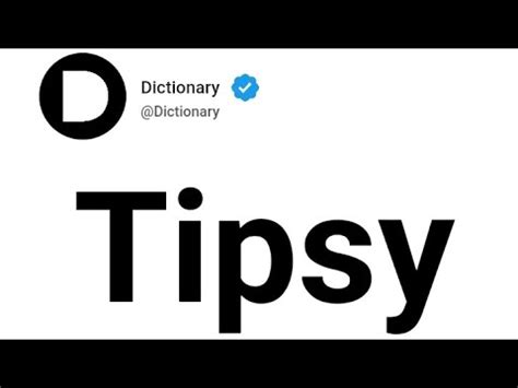 Tipsy Meaning In English - YouTube