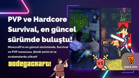 GERÇEK 1 19 BodegaCraft HARDCORE Survival PVP Türkiye nin ilk 1
