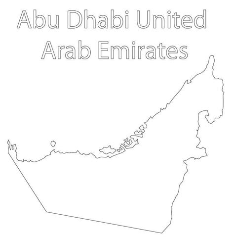 Mapa De Emiratos Rabes Unidos Para Colorear Imprimir E Dibujar