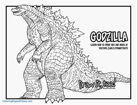 Printable Godzilla Coloring Page Coloring Pages