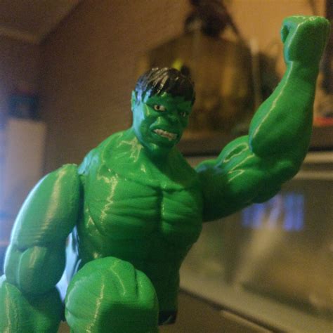 3D Print of Hulk print-in-place by davidmiguelpinillos