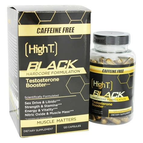 High T Black Testosterone Booster Hardcore Formulation Caffeine Free 120 Capsules Walmart