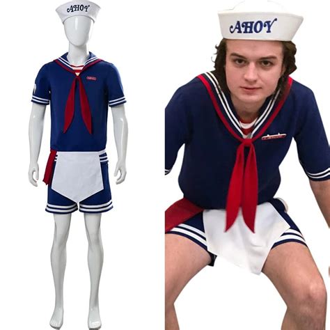 Stranger Things Season Robin Steve Harrington Costume Men Women Sailor