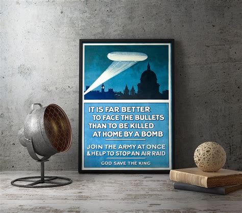 Amazon UpCrafts Studio Design WW1 Zeppelin Propaganda Poster