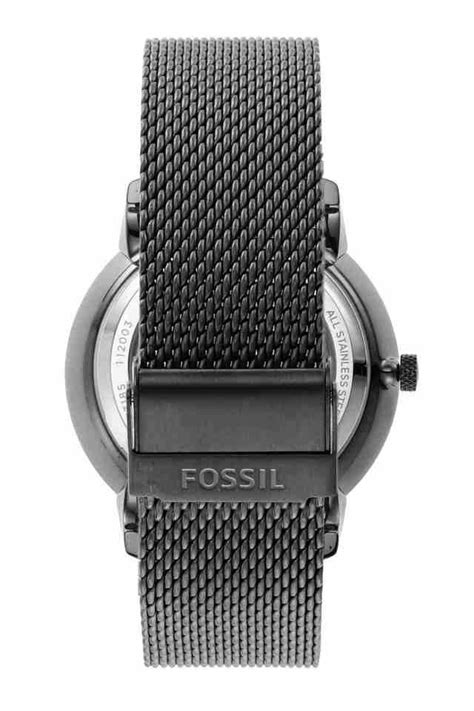 Buy FOSSIL Mens 44 Mm Neutra Automatic Black Dial Stainless Steel