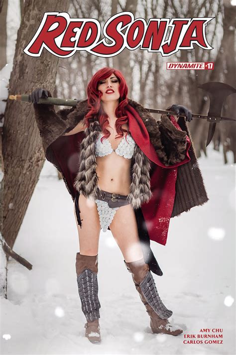 Red Sonja Cosplay Cover Fresh Comics