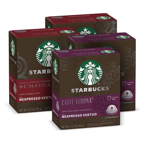 Starbucks By Nespresso Dark Roast Variety Pack Coffee 32 Count Single