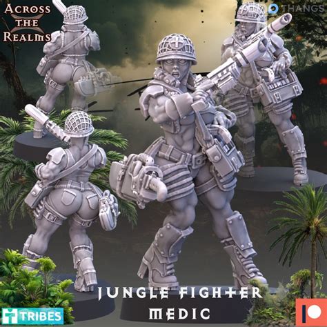 3d Printable Jungle Fighter Medic By Across The Realms
