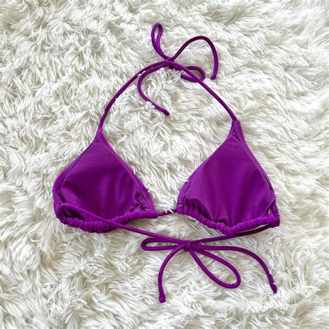 Ocean Pacific Purple Bikini Top Triangle String Depop