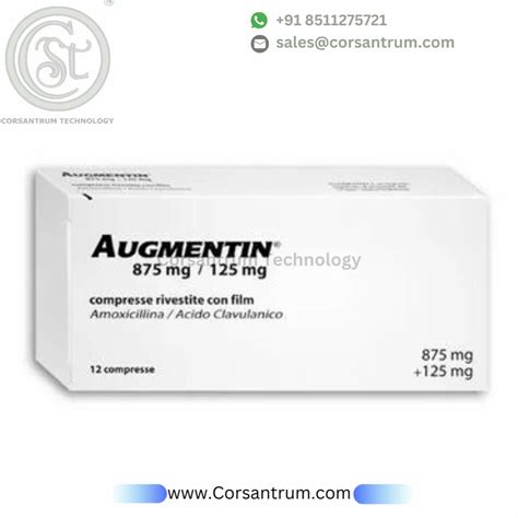 Augmentin 875125 Mg Amoxycillin And Acid Clavulanic Tablets At ₹ 465