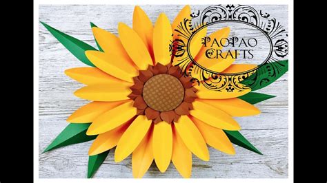 Girasol Gigante De Papel Moldes Gratis Flores De Papel Giant Paper Sunflower Free