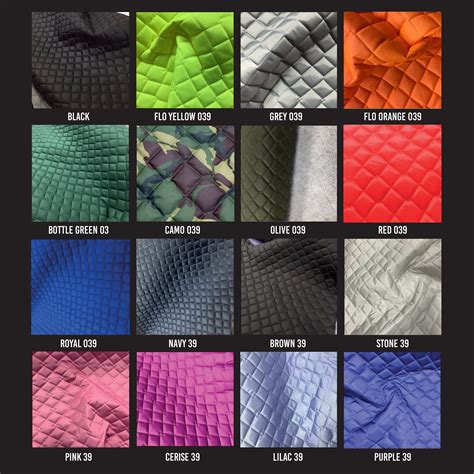 Quilted Fabric 4oz Waterproof 12 Colours Double Diamond Etsy Uk