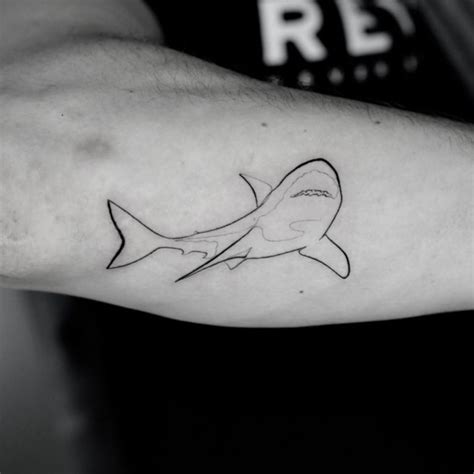 Great White Shark Silhouette Tattoo