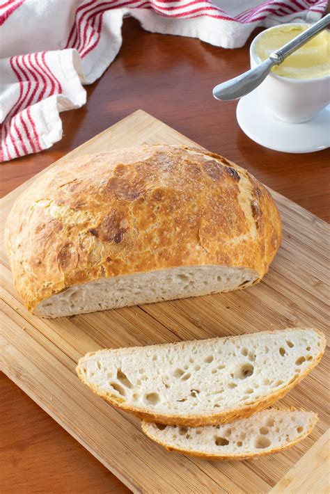 No Knead Rustic Bread With Roasted Garlic For The Love Of Cooking