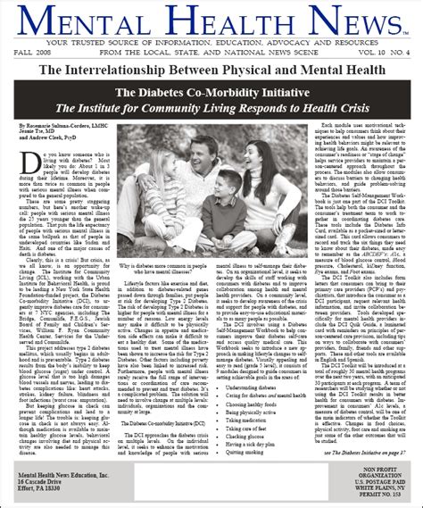 Mhn Fall 2008 Issue Behavioral Health News