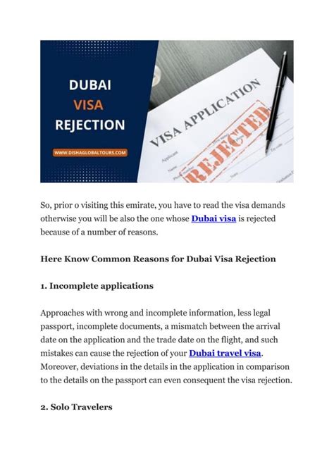 Dubai Visa Rejection Pdf