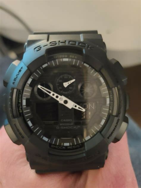 Casio Ga100 1a1 Mens G Shock Black Resin Strap Anti Magnetic Ana