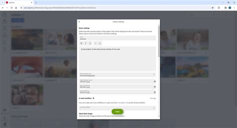 Managing Your Gallery Settings On Saal Photo Portal