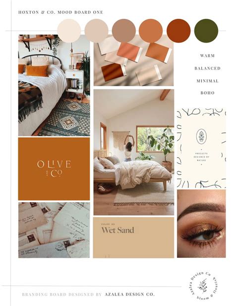 Neutral Tones And Boho Mood Board Branding Board Branding Mood