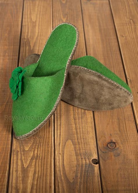 Женские домашние тапочки шлепанцы из войлока | Купить в Москве, СПб