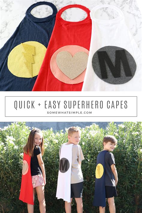 No Sew Superhero Capes For Kids From Somewhat Simple