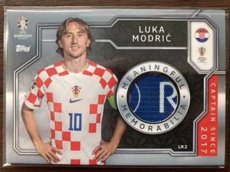 Match Attax Euro Luka Modric Memorabilia Leader Relic Limited