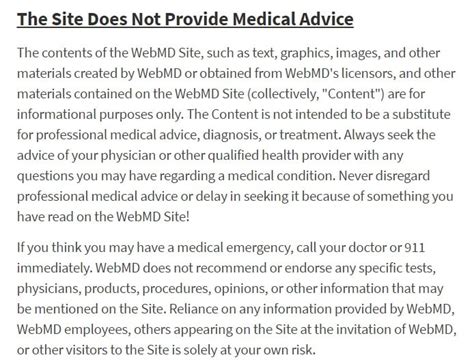 Medical Advice Disclaimer Template