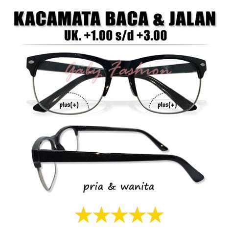 Jual Kacamata Plus 2 Lensa BACA Dan JALAN Bifocal Ready Ukuran 100