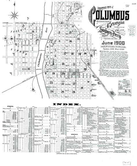 1900 Map of Columbus, Georgia