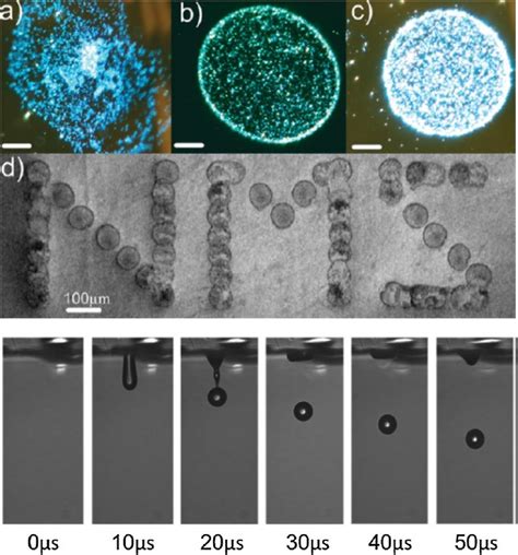 A C Optical Micrograph Of Graphene Inkjet Printed Drops On Various