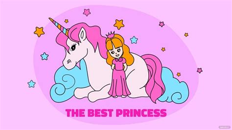 Princess Unicorn Wallpaper in Illustrator, SVG, JPG, EPS, PNG ...