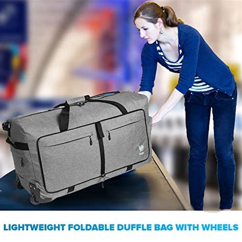 Bago Rolling Duffle Bag With Wheels 27 80l Foldable Weekender Bag Waterproof Travel Duffel