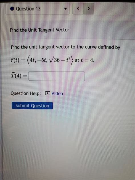 Answered Find The Unit Tangent Vector Find The… Bartleby