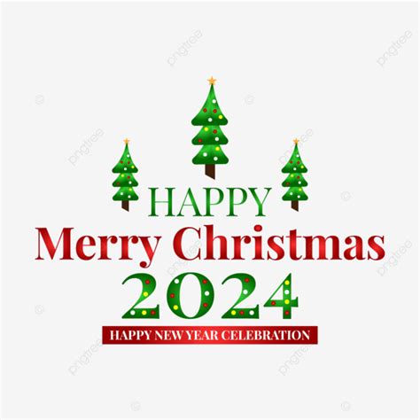 Merry Christmas 2024 Happy New Year Greetings Text Vector 2024 Merry