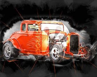 Hot Rod Art Etsy