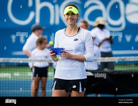 Alize Cornet Of France With Her Runner Up Trophy After The Final Of The