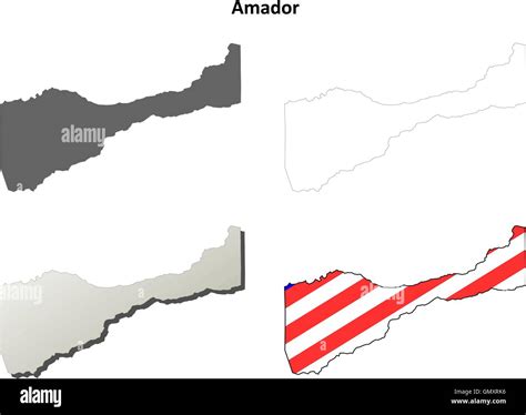 Amador county map hi-res stock photography and images - Alamy