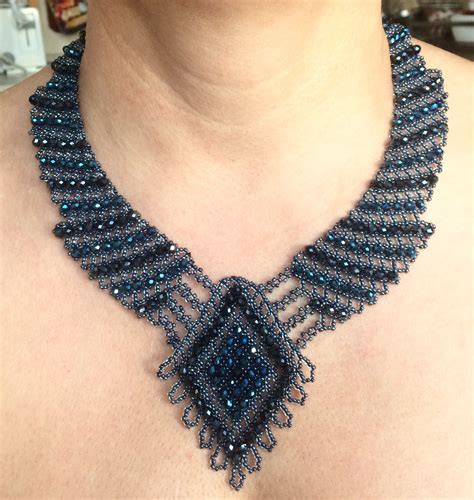 SHADOWS Necklace Beading Tutorial Instructions Beadweaving Pattern