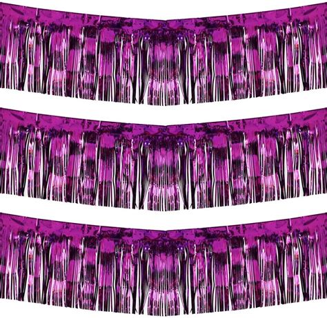 Amazon Blukey Feet By Inch Purple Foil Fringe Garland Pack